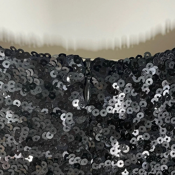 BB Dakota Little Black Sequin Bodycon Mini Dress Size XS - Picture 7 of 8